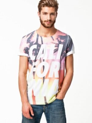 Fitted Classic Multicolor Round Neck T Shirt