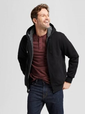 Comfortable Black Jacket With Rich Design